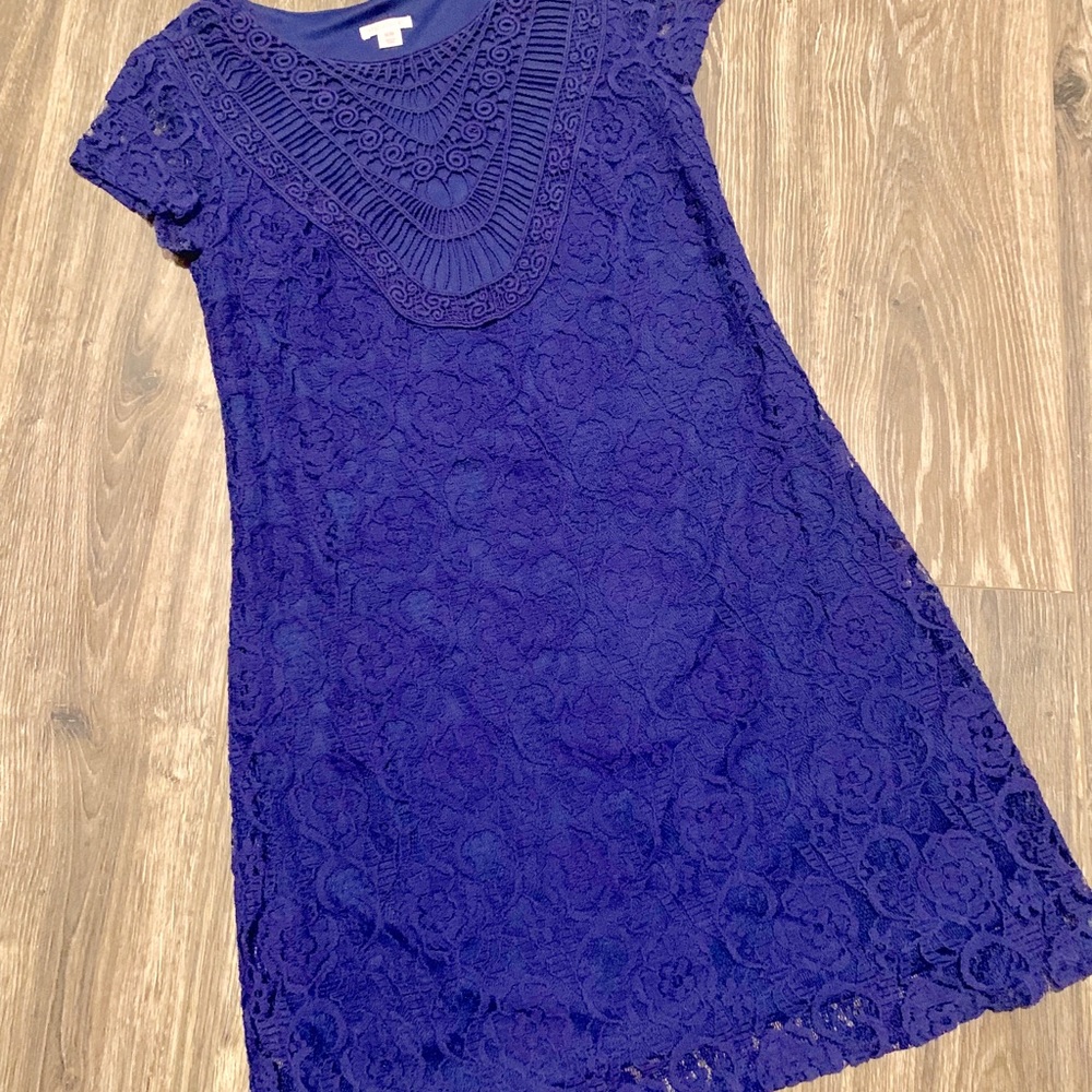 Deep royal blue/lace cocktail dress